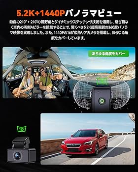 Amazon.co.jp: 360度全方位 +リヤカメラ ドライブレコーダー ハンドル