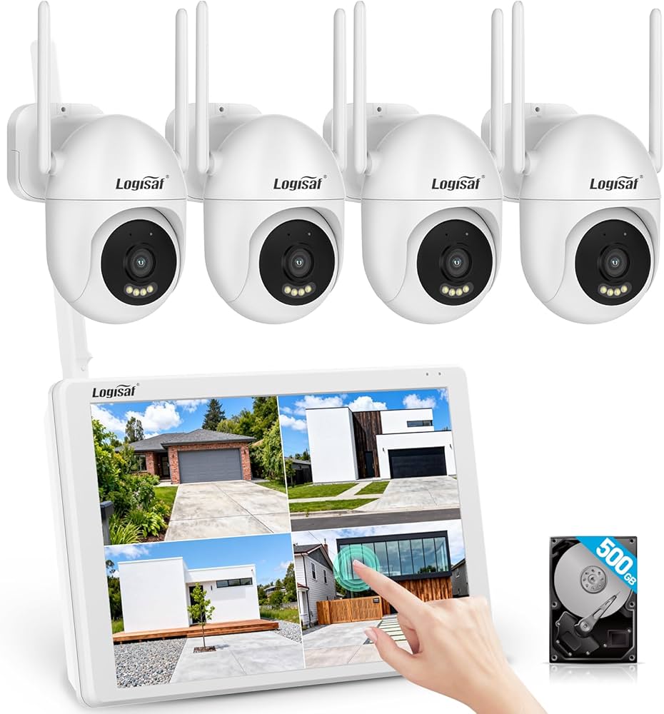 Amazon.co.jp: 【タッチパネル搭載・360°撮影】Logisaf 防犯カメラ