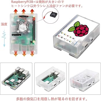 Raspberry Pi 3 Model B+ ケース、コード、メモリカード付き Amazon.co