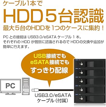 Amazon | センチュリー 3.5インチHDD x 5台搭載可能ケース 『裸族の