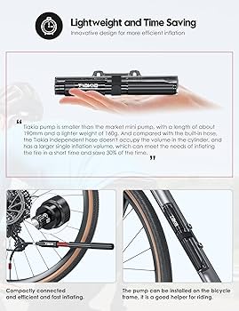 Amazon.com : Tiakia Mini Bike Pump, Portable Bicycle Pump with