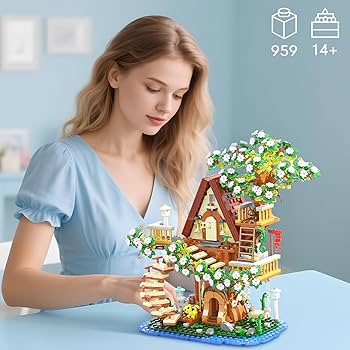 Amazon.com: Vziimo 3 in 1 Cherry Blossom Treehouse Building Set