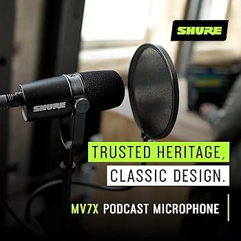 Amazon.com: Shure MV7X XLR Podcast Microphone with XLR Cable