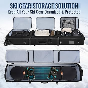 Amazon.com : YOREPEK Ski & Snowboard Bag with Wheels, Upgraded All