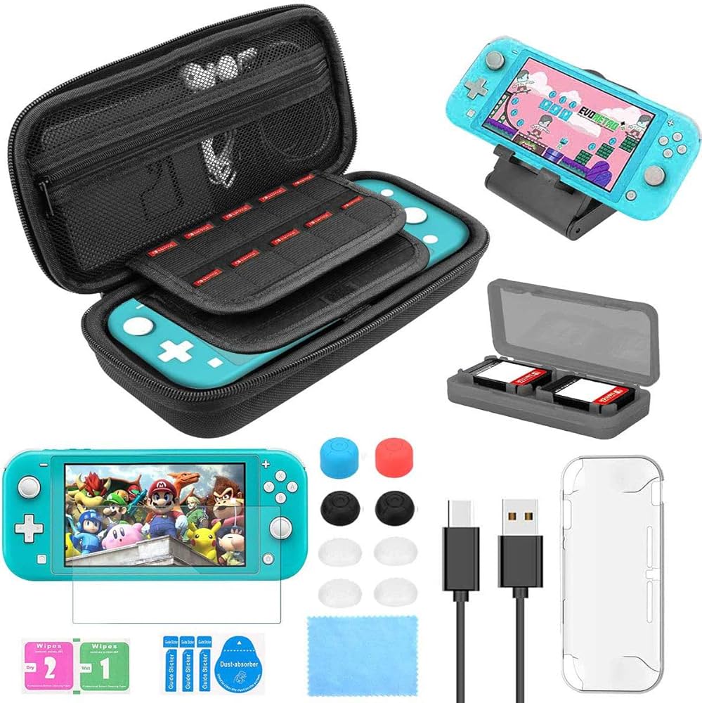 Amazon | Nintendo Switch Lite キャリングケースセット 17 in 1