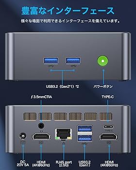 Amazon.co.jp: GMKtec ミニPC Windows 11 Pro Intel Core i7-1195G7
