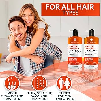 Amazon.com: Keratin Shampoo and Conditioner Set - Sulfate Free and