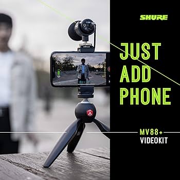 Shure MV88+ Video Kit - Digital Stereo Condenser Microphone for