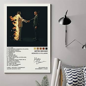 Amazon.com: NFJCHS Metro Boomin Poster Heroes & Villains Album
