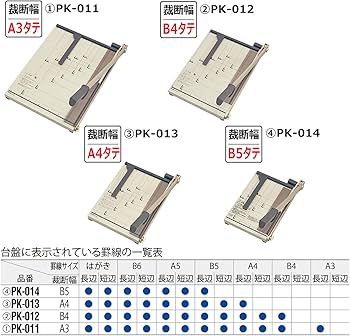 Amazon | プラス 裁断機 ペーパーカッター PK-013 裁断幅 A4タテ 012