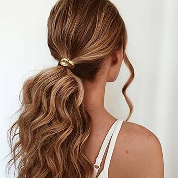 Amazon.co.jp: 3個 メタルヘアカフス、ポニーテール用ヘアカフ