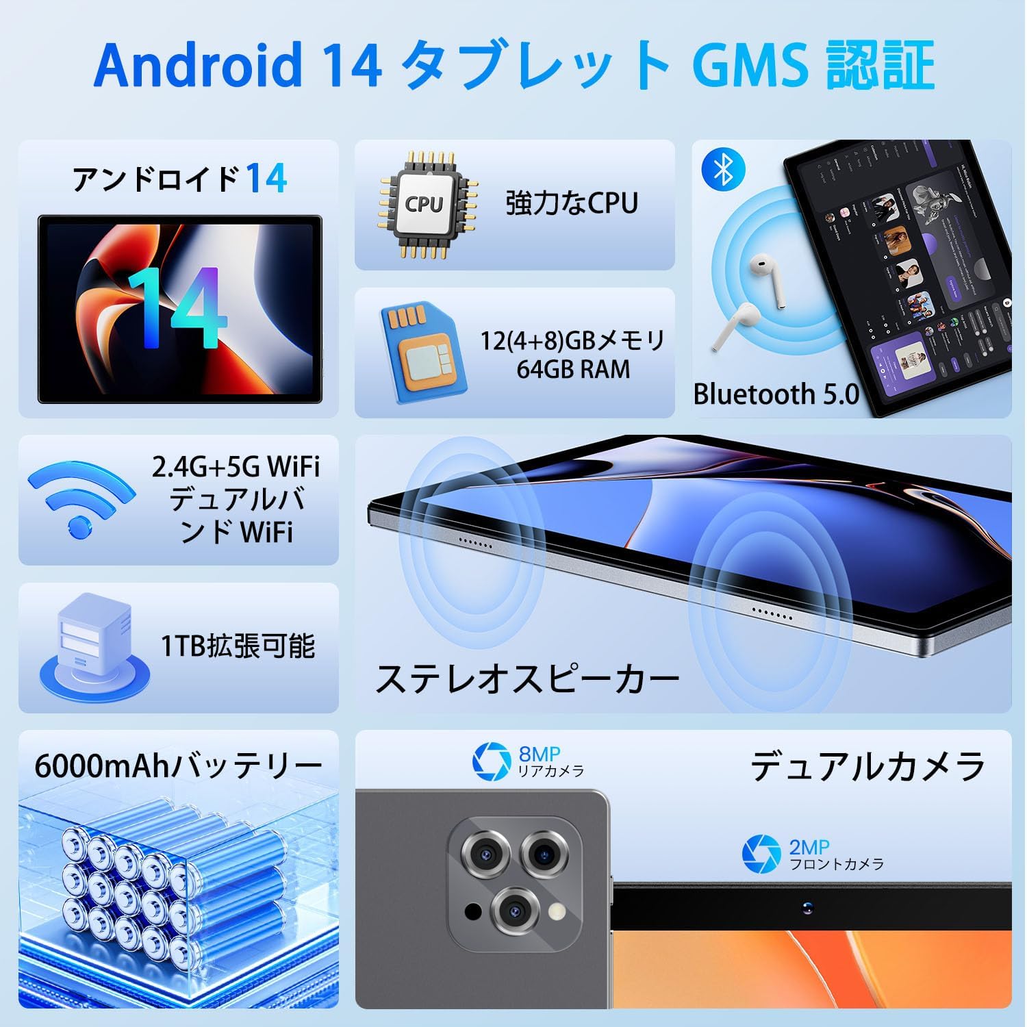 Amazon.co.jp: 【タブレット 10インチ wi-fiモデル】12GB+64GB+1TB TF