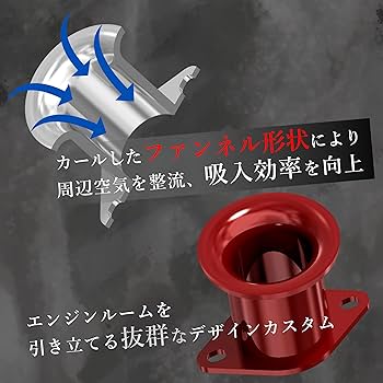 Amazon | tonra エアファンネル カール アルミ 44 x 72 mm 4個 セット