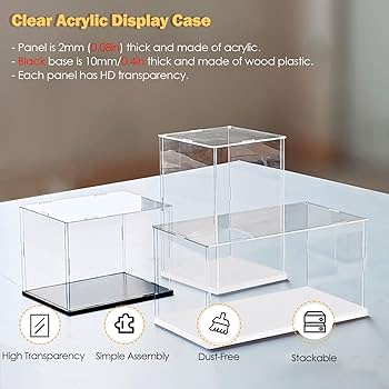 Amazon.co.jp: アクリルボックス 透明 4 6 8 12 14 16 18 20 22 24 26