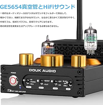 Amazon | Douk Audio X1 GE5752 Bluetooth 5.0 真空管アンプ MM