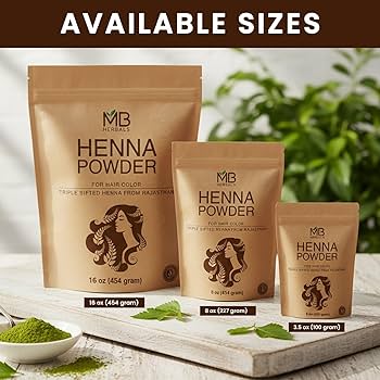 Amazon.com : MB Herbals 100% Pure & Natural Henna Powder 100 Grams