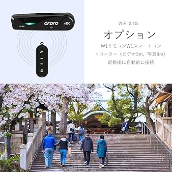 Amazon | Ordro EP6 Plus 4K ビデオカメラ ウェアラブル式ビデオカメラ