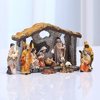Amazon.co.jp: キリスト降誕セット フィギュア付き デラックス