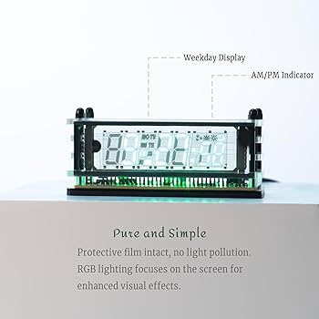 Amazon.co.jp: LGL Studio VFD Clock | ニキシー管 vfd管 時計 | 真空
