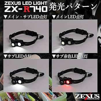 Amazon.co.jp: ZEXUS(ゼクサス) LED ヘッドライト ZX-R740 充電式