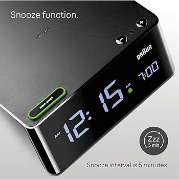 Amazon.com: Braun Digital Alarm Clock with VA LCD Display, Touch