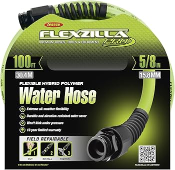 Amazon.com : Flexzilla HFZWP5100 Pro Water Hose with Reusable