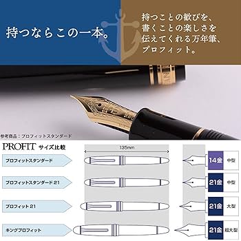 Amazon | セーラー万年筆 万年筆 プロフィット21 銀 ブラック 太字 11