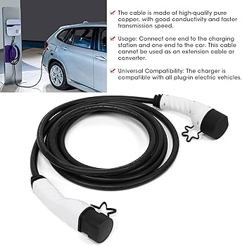 Amazon.co.jp: EV充電器延長ケーブル、16Amp 250V‑415V充電コード電気