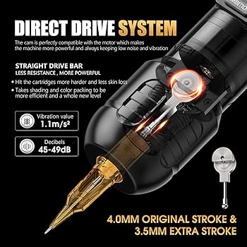 Amazon.com: Ambition Zetton Tattoo Machine with 2400mAh Battery