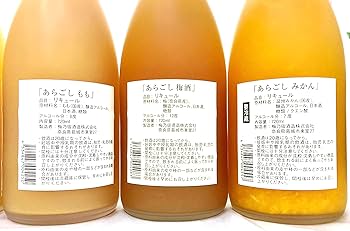 Amazon.co.jp: 梅乃宿 のみくらべ6本セット あらごしゆず・みかん・も
