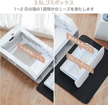 Amazon | Pandaloli 猫トイレ 自動 全自動 ねこ トイレ:猫 トイレ 自動