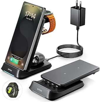 Amazon.com: Kpon Wireless Charging Station for Samsung Apple Thick