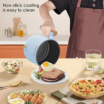 Amazon.com: Audecook Hot Pot Electric with Steamer, 1.8L Portable