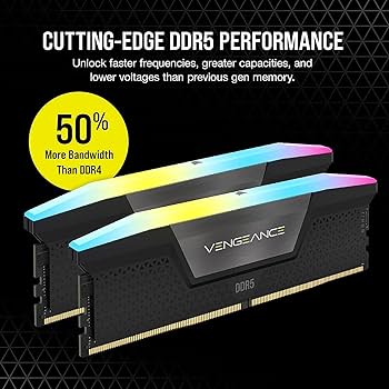 CORSAIR Vengeance RGB DDR5 RAM 64GB (2x32GB) 6000MHz CL30 Intel