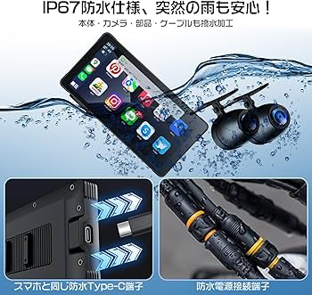 Amazon.co.jp: VVCAR バイクドライブレコーダー Carplay/Android Auto