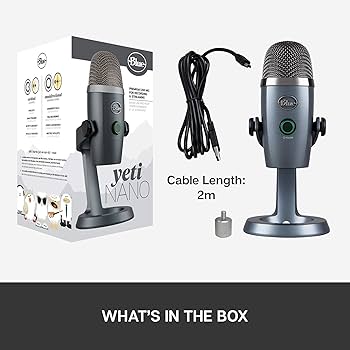 Amazon.com: Logitech for Creators Blue Yeti Nano USB Microphone