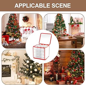 Amazon.co.jp: クリスマスオーナメント収納ボックス 取り外し可能な