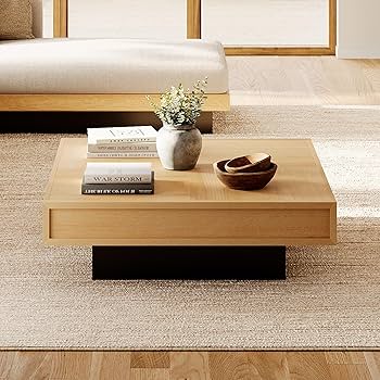 Amazon｜WAMPATローテーブル センターテーブル 正方形 木制 コーヒー