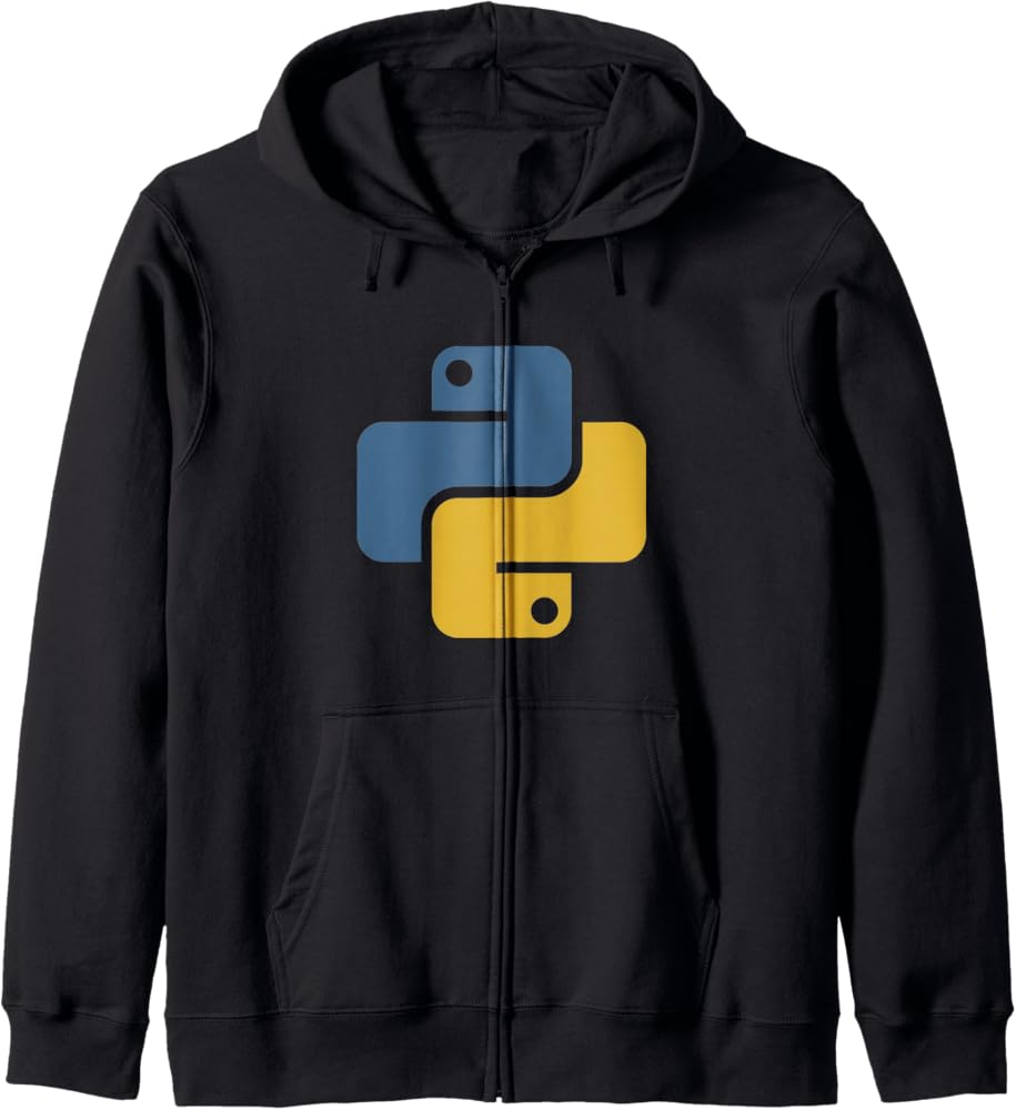 Amazon.com: Official Python Logo for Developers Zip Hoodie
