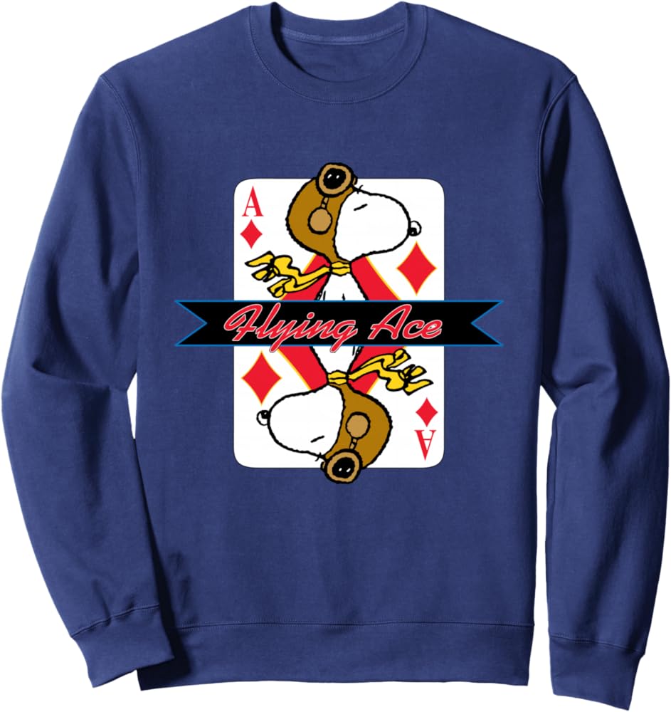 Amazon.com: Peanuts Snoopy Flying Ace Sweatshirt : Clothing, Shoes