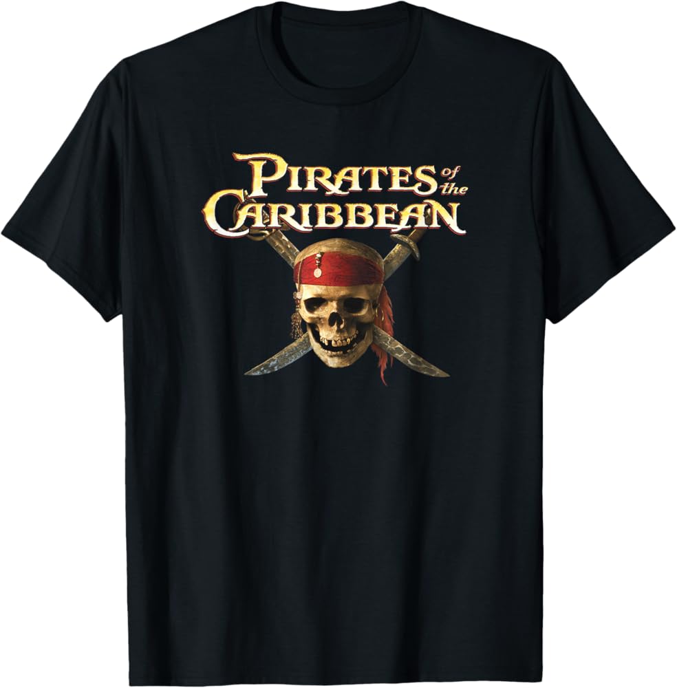 Amazon.com: Disney Pirates of The Caribbean Skull and Swords Logo