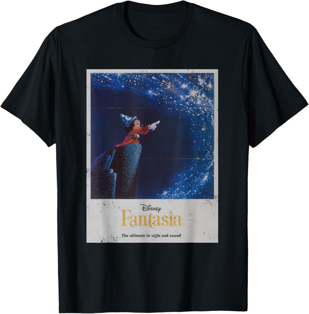 Amazon | ディズニー ミッキーマウス ファンタジア レトロポスター T