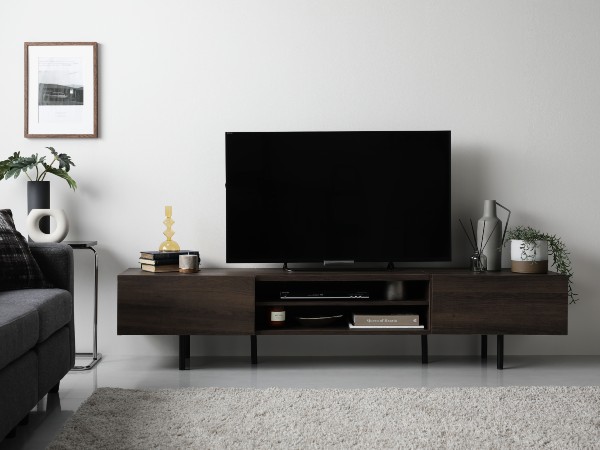 Amazon｜RASIK テレビ台 55型 対応 150cm幅 ストーングレー ローボード