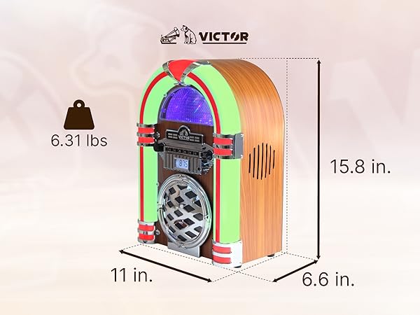 Amazon.com: VICTOR Broadway Desktop Bluetooth Jukebox with CD