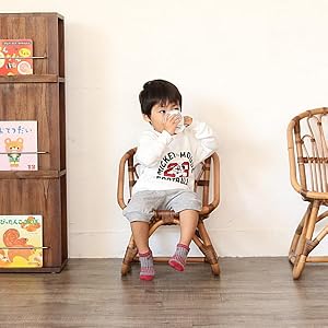 Amazon.co.jp: KAGLAB ラタンキッズチェア 子供いす 籐家具 アジアン