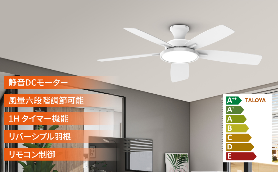 Amazon.co.jp : 【節電-5年保証】TALOYA シーリングファンライト