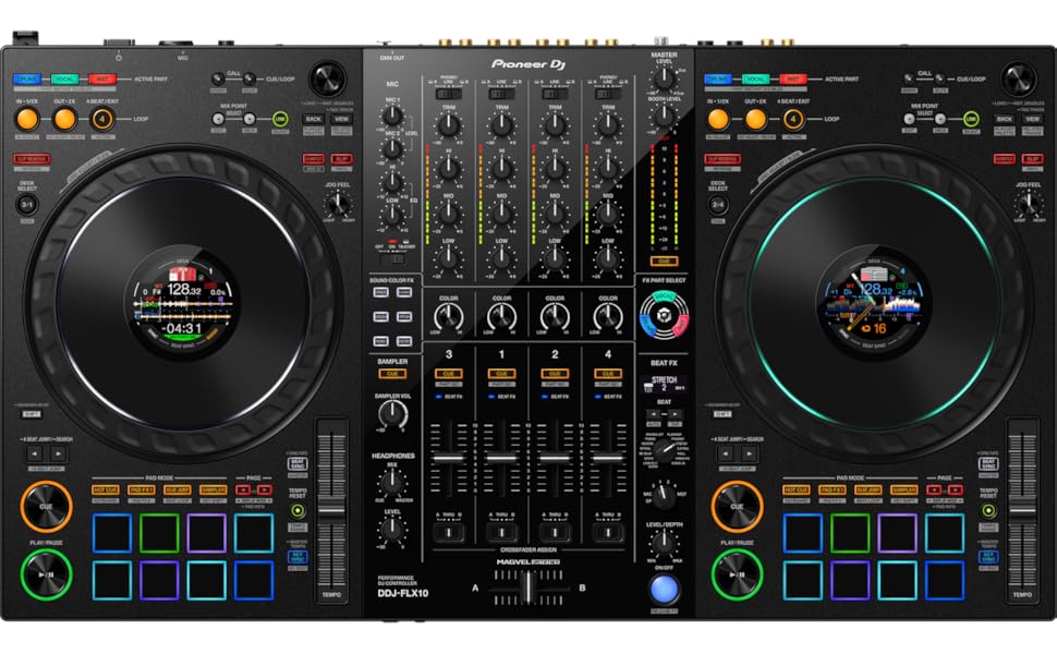 Amazon.com: Pioneer DDJ-FLX10 4-deck DJ Controller with StreamEye
