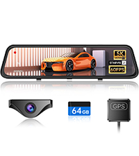 Amazon | JADO ミラー型ドライブレコーダードライブレコーダー 4K 12