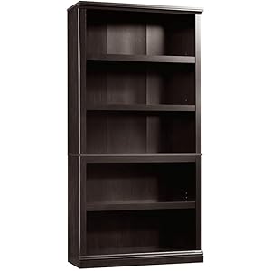 Amazon.com: Pemberly Row Traditional 5-Shelf Bookcase, Engineered