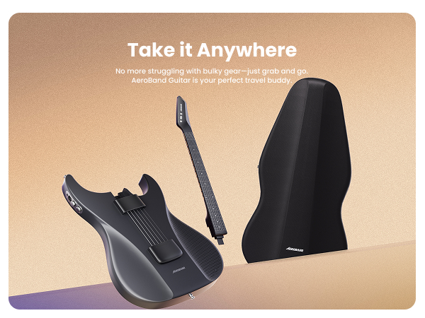 Amazon.com: AeroBand Guitar Smart Guitar With Silicone Strings